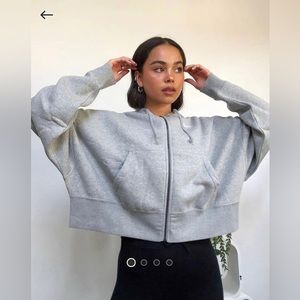 Nike Mini Swoosh Oversized Cropped Hoodie